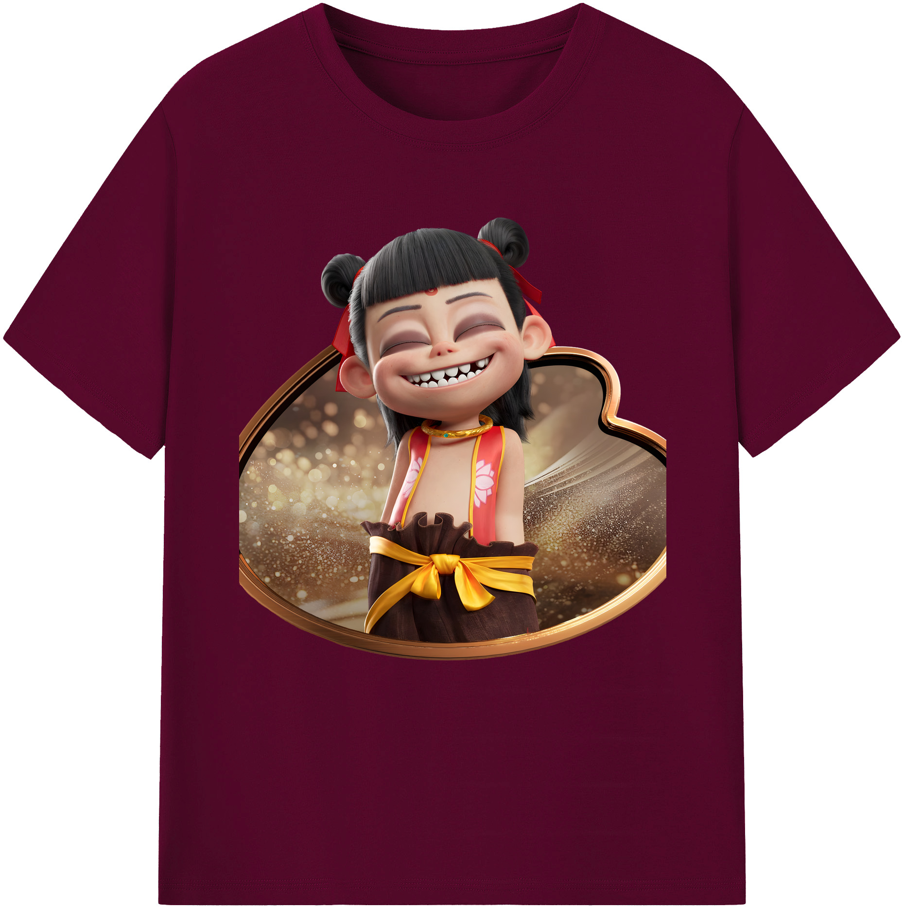 （画像用） Ne Zha 2 ナタ 魔童の大暴れ レディースカジュアルプリントTシャツ（綿100％）